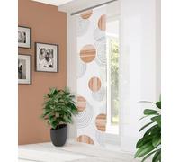 Home in Green Panneau Coulissant Semi-Transparent NEOMI, Aspect Bambou, Impression numérique, en Polyester recyclé, côtés découpés au Laser Couleur : cuivre, Taille : 245 x 60 cm, Nombre : 1