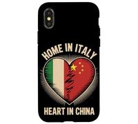 Home in Italy Heart in China Chinese Roots Italian Coque pour iPhone X/XS