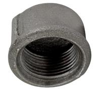 Home Invasion - Bouchon femelle rond - Fonte Noire - Fileté - 1/2'' - 15x21 mm