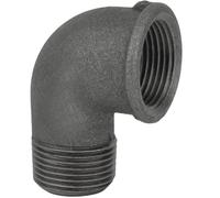 Home Invasion - Coude 90° - Fonte Noire - M/F - Fileté - 3/4'' - 20x27 mm