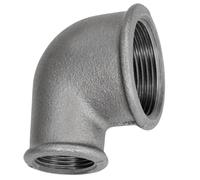 Home Invasion - Coude 90° réduit - Fonte Noire - F/F - Fileté - 3/4'' - 1/2'' - 20x27 mm - 15x21 mm