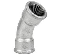 Home Invasion - Coude courbe 45° - Fonte Galvanisée - F/F - 1/2'' - 15x21 mm