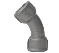 Home Invasion - Coude courbe 45° - Fonte Noire - F/F - Fileté - 3/8'' - 12x17 mm