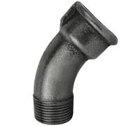 Home Invasion - Coude courbe 45° - Fonte Noire - M/F - A Visser - 1''1/2-40x49 mm