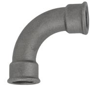 Home Invasion - Coude courbe 90° - Fonte Noire - F/F - Fileté - 1'' - 26x34 mm