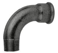 Home Invasion - Coude courbe 90° - Fonte Noire - M/F - A Visser - 1''1/4-33x42 mm