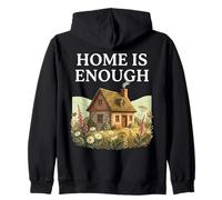 Home is Enough Chalet Confortable Ferme Cottagecore Nature Sweat à Capuche