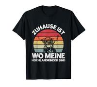 Home is Où Mes bovins Haute-Terre sont des Agriculteurs Vache T-Shirt