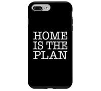 Home is The Plan Love to Stay Inside Read a lot Computer Coque pour iPhone 7 Plus/8 Plus