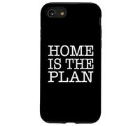 Home is The Plan Love to Stay Inside Read a lot Computer Coque pour iPhone SE (2020) / 7/8