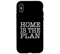 Home is The Plan Love to Stay Inside Read a lot Computer Coque pour iPhone X/XS