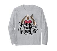 Home is Where Mum is Valentine's Day Cœur de Maison Mignon Manche Longue