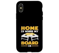 Home is Where My Board is Cornhole Lover Coque pour iPhone X/XS