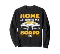 Home is Where My Board is Cornhole Lover Sweatshirt