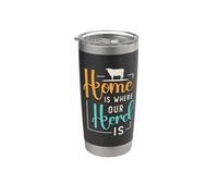 Home Is Where Our Herd Is The Herd Is Livestock Farmers Gobelet isotherme en acier inoxydable double paroi