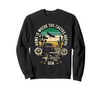 Home is Where The Cactus Grows USA Design rétro Sweatshirt