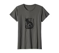 Home is Where The Cat is - Citation des Amoureux des félins T-Shirt, Femme, Asphalte, S