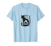 Home is Where The Cat is - Citation des Amoureux des félins T-Shirt, Homme, Bleu Céleste, S