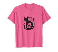 Home is Where The Cat is - Citation des Amoureux des félins T-Shirt, Homme, Rose Chiné, S