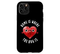 Home is Where The Hug is Funny Heart Pun Coque pour iPhone 11 Pro