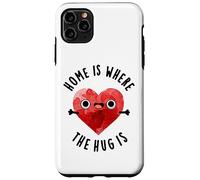 Home is Where The Hug is Funny Heart Pun Coque pour iPhone 11 Pro Max