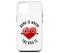 Home is Where The Hug is Funny Heart Pun Coque pour iPhone 12/12 Pro