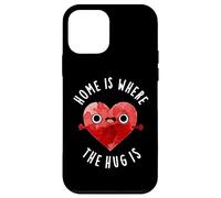 Home is Where The Hug is Funny Heart Pun Coque pour iPhone 12 Mini