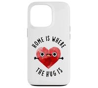 Home is Where The Hug is Funny Heart Pun Coque pour iPhone 13 Pro