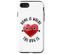 Home is Where The Hug is Funny Heart Pun Coque pour iPhone SE (2020) / 7/8