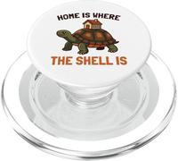 Home is Where The Shell is House Box Turtle Homebody Humour PopSockets PopGrip pour MagSafe