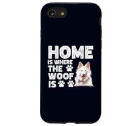 Home is Where The Woof is Berger Blanc Suisse Dog Lover Coque pour iPhone SE (2020) / 7/8