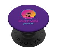 Home is Where You are Not (Style rétro des années 80) PopSockets PopGrip Adhésif