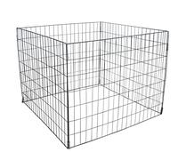 Home It® Bac à Compost Métallique 567 L - 90×90×70 cm - Acier Thermolaqué Noir - Structure Grillage Renforcée - Jardin