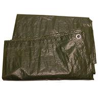 HOME IT® Bâche de Protection Verte 6 m × 10 m = 60 m² - Bâche Imperméable avec Renfort de Bord à Double Soudure et œillets en Aluminium pour Chaque Mètre Complet