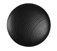 HOME IT® Bouton/Patère bois Ø75 mm chêne noir - bouton de meuble ou patère murale, insert M6, avec cheville & vis, FSC