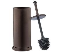 Home-it Brosse de Toilette mis en Bronze Brosse de Toilette pour Cuvette de Hauteur et Porte-balais de Toilettes avec Couvercle Grande Cuvette de Toilette Propre