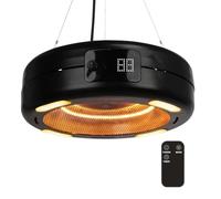 Home It® Chauffage Exterieur Terrasse Suspendu 2-en-1 avec LED | Chauffage Terrasse Infrarouge 1500W, 3 Niveaux de Chaleur, Télécommande, IP34