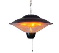 HOME It® Chauffage Exterieur Terrasse Suspendu | Chauffage Terrasse Infrarouge 1500W pour Plafond, 2 Niveaux de Chaleur (750/1500W), Étanche IP34 - Idéal pour Balcon, Jardin