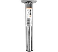 Home It Pied de Table Ronde Ø30 mm x 20 cm chromé - avec Bride et Filetage M10 pour Pieds ou Roues, Charge 200 kg