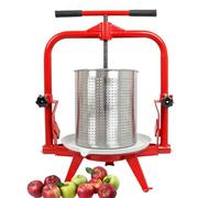 HOME It® Presse-fruits 14L en acier inoxydable - Presse à fruits manuelle pour pommes, poires, baies, rhubarbe - Contenant alimentaire, facile à nettoyer