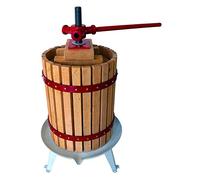 HOME It® Pressoir à fruits 18L en bois de chêne - Presse manuelle avec sac filtrant inclus - Pour pommes, poires, baies, rhubarbe - Certifié FSC et LFGB