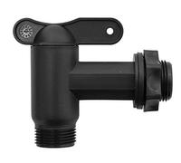 HOME It® Robinet de Vidange 3/4" pour Récupérateur d’Eau - avec Écrou de Serrage - Filetage pour Raccord de Tuyau - Polypropylène Noir