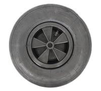 HOME IT® Roue de brouette 12" (3.50×6) - Roue en Caoutchouc avec Jante Plastique et Insert d’axe, Compatible Axes 12/16 mm, adaptée aux brouettes de Jardin et modèles Standards