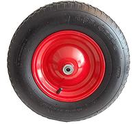 HOME It® Roue de brouette 16" (4.00×8) - Roue en Caoutchouc avec Jante Acier et roulements à Billes, Charge Max 150 kg, axe 12 mm, Compatible avec la Plupart des brouettes