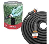 HOME It® Tuyau d’arrosage extensible 45 m Flex3 - Latex 100%, gaine polyester 2500D, raccord rapide compatible Hozelock, raccords confort TPR