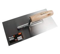 Home It® Work taloche de lissage 280 x 135 mm, acier carbone avec poignée en bois, pour enduit et mortier