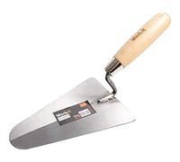 Home It® Work truelle avec Manche en Bois - 180 x 125 mm - spatule à mortier en métal Solide - Outil de maçonnerie Professionnel pour travaux et réparations