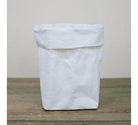 Home Kraft Pots Sac multifonction lavable Sac de rangement réutilisable Papier végétal Fleurs Maison et organisateurs Contenants de rangement tissés pour armoire (blanc, taille unique)