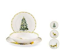 HOME Laponie Service de table Coupe 18 pièces, porcelaine