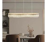Home Lighting Fixture LED Lusters Luxury Crystal Modern Long Chandeliers for Dining Room Decor Hanging Lamp for Ceiling